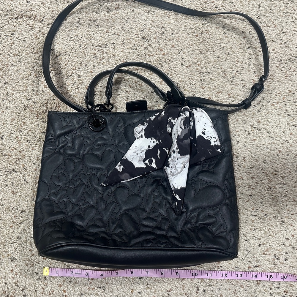 Betsey Johnson Heart Purse w/ Scarf